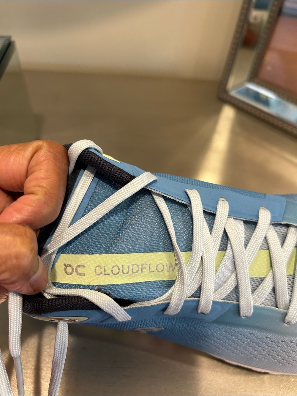 On Running Women's Shoes in Blue & White - Picture 6 of 10